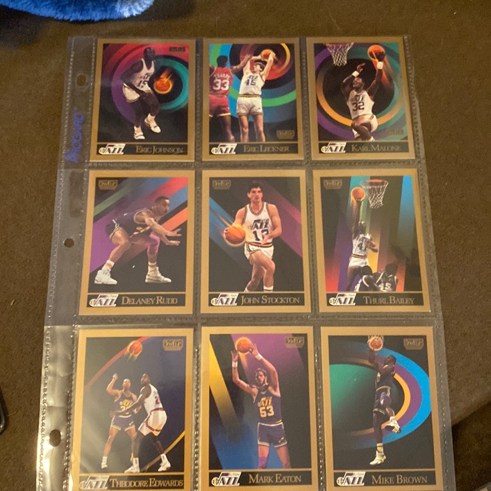 NBA Utah Jazz basketball trading card lot Skybox